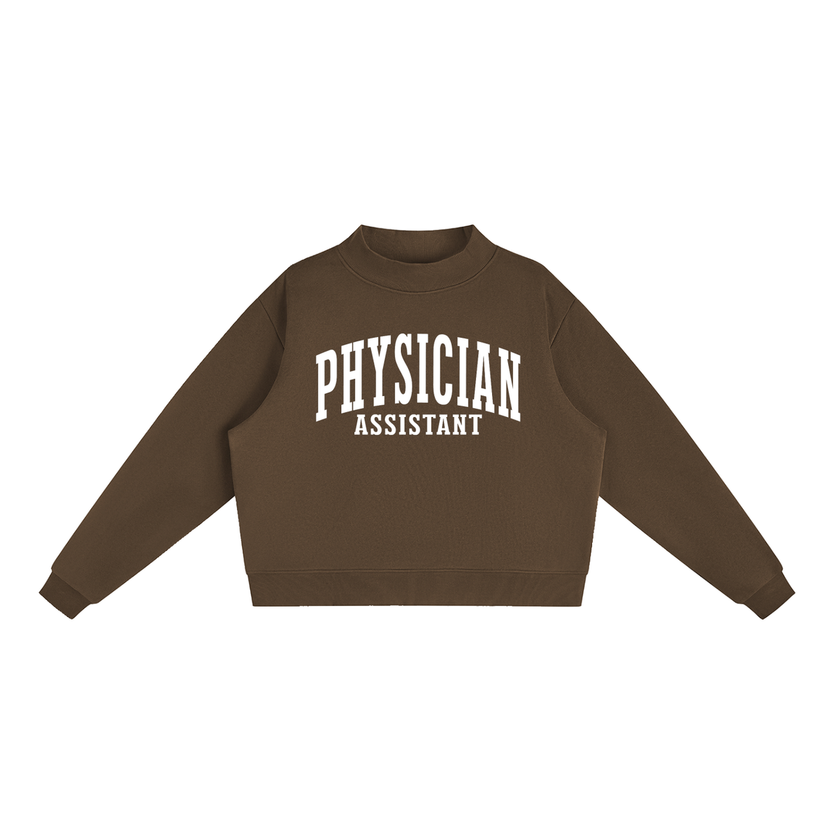 Physician Assistant Varsity Mockneck in Chocolate