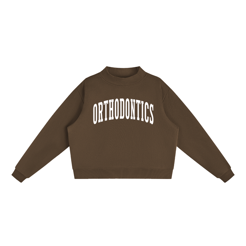 Orthodontics Varsity Mockneck in Chocolate