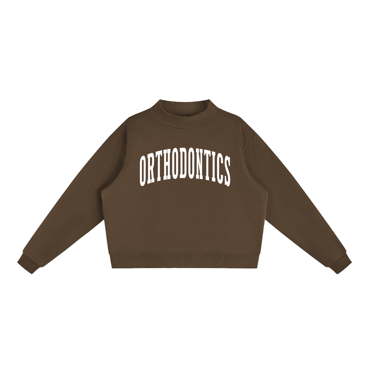 Orthodontics Varsity Mockneck in Chocolate