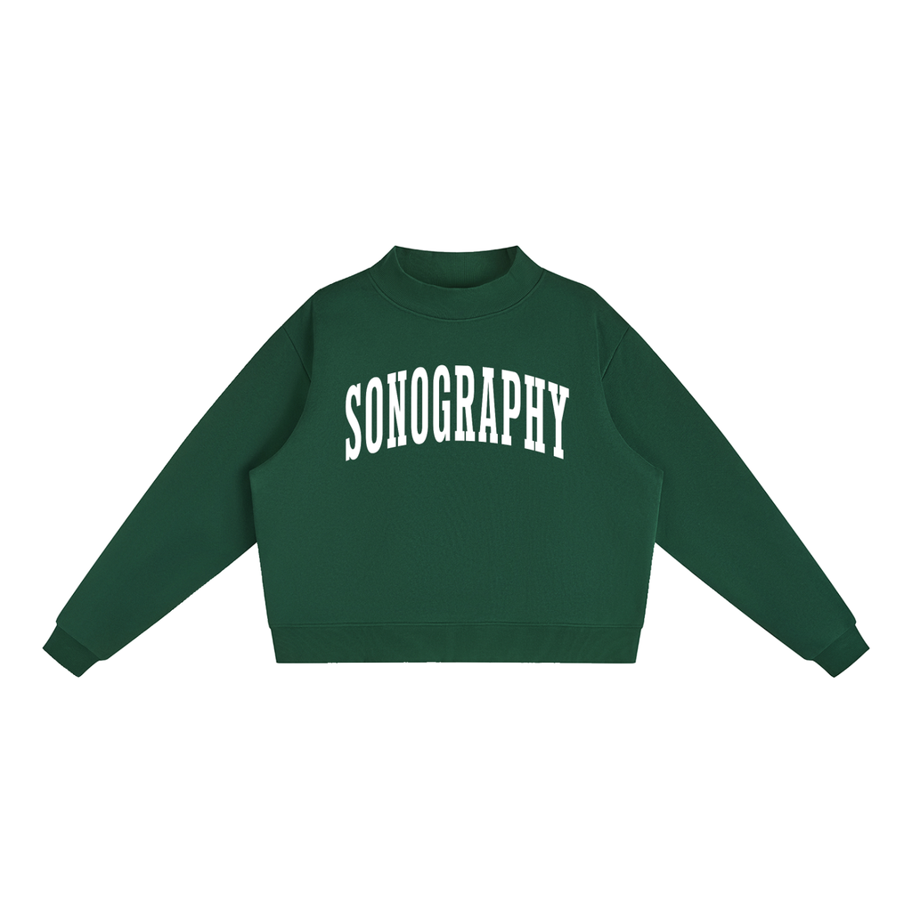 Sonography Varsity Mockneck in Forest Green