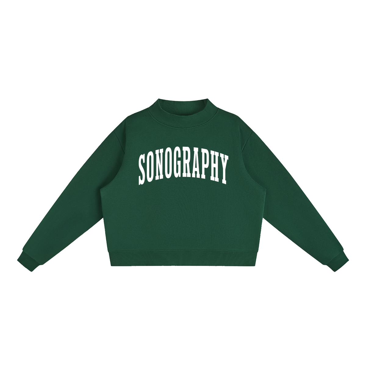 Sonography Varsity Mockneck in Forest Green
