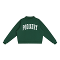 Podiatry Varsity Mockneck in Forest Green