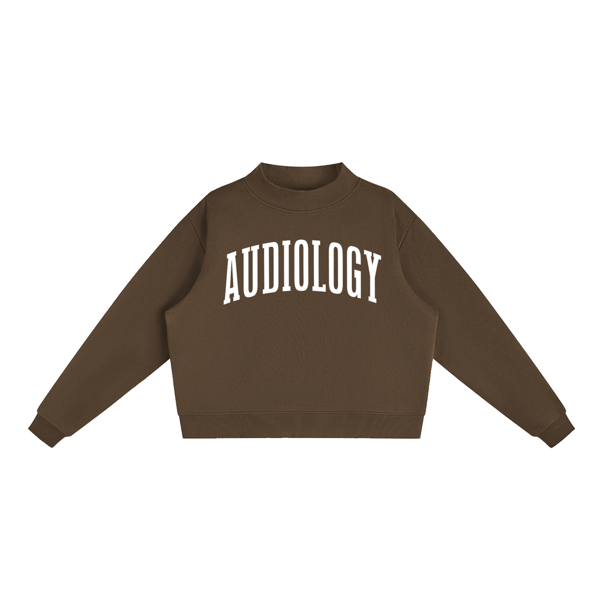 Audiology Varsity Mockneck in Chocolate