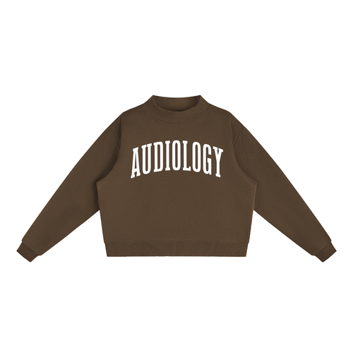 Audiology Varsity Mockneck in Chocolate
