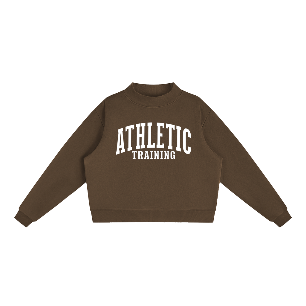 Athletic Training Varsity Mockneck in Chocolate