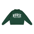 Nurse Practitioner Varsity Mockneck in Forest Green