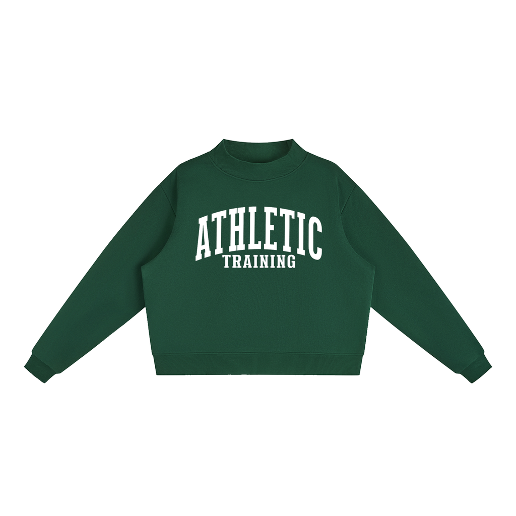 Athletic Training Varsity Mockneck in Forest Green