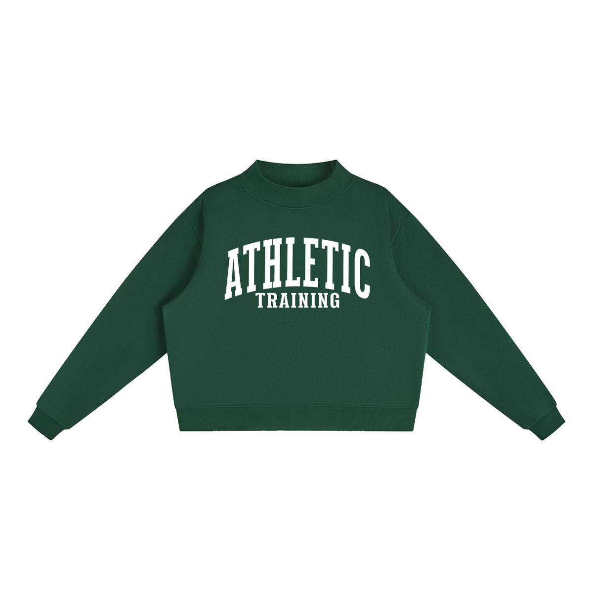 Athletic Training Varsity Mockneck in Forest Green