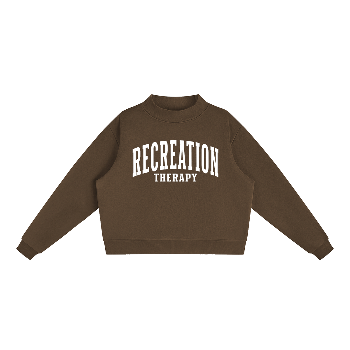 Recreation Therapy Varsity Mockneck in Chocolate